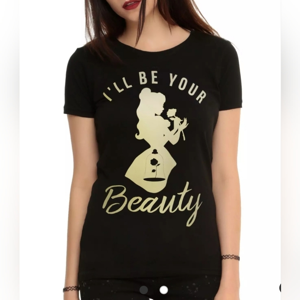 Disney Black Beauty and The Beast I'll Be Your Beauty Girls T-Shirt Size Small - Picture 3 of 11